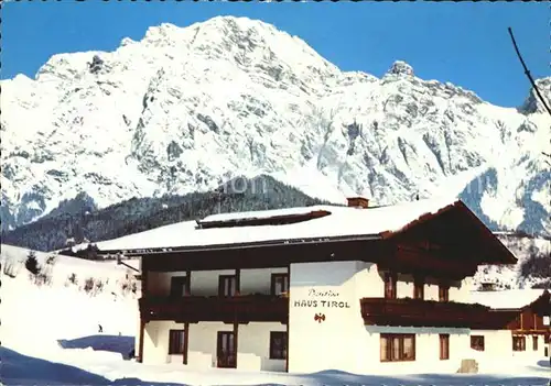 Leogang Pension Haus Tirol im Winter Alpen Kat. Leogang