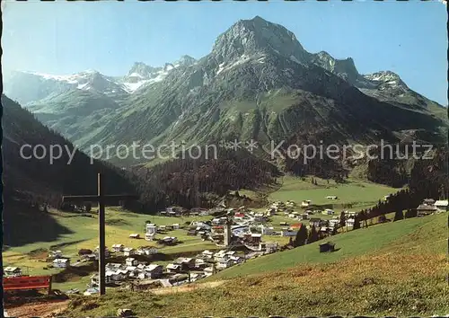 Lech Vorarlberg Panorama mit Omeshorn Lechtaler Alpen Kat. Lech