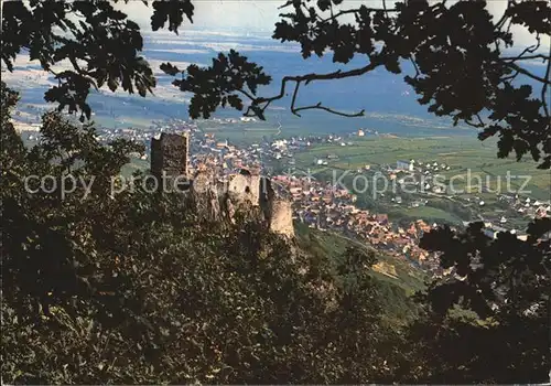 Ribeauville Haut Rhin Elsass Vue sur la ville du Chateau Girsberg Kat. Ribeauville