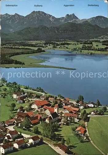Hopfen See mit Rossberg Aggenstein und Breitenstein Kat. Fuessen