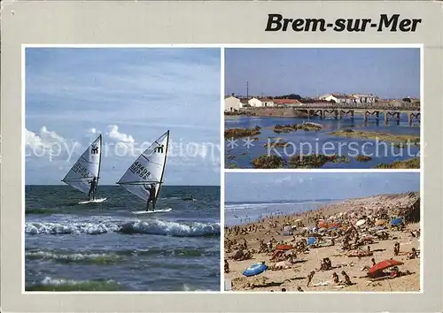 Brem sur Mer Strand Seebruecke Serving Kat. Brem sur Mer