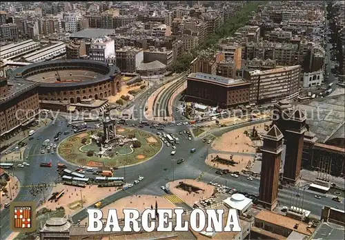 Barcelona Cataluna Fliegeraufnahme Plaza de Espana Kat. Barcelona