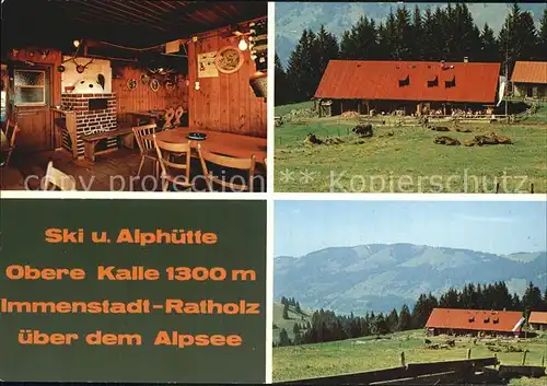 Ratholz Ski  und Alphuette Obere Kalle Kat. Immenstadt i.Allgaeu