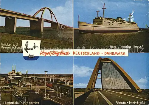 Fehmarn Faehrbahnhof Puttgarden Sund Bruecke Faehre Theodor Heuss Kat. Fehmarn