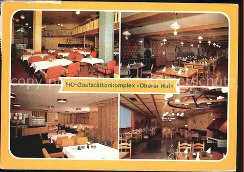 Oberhof Thueringen Restaurant Oberer Hof Kat. Oberhof Thueringen