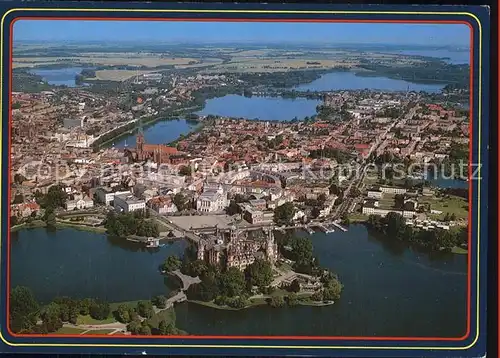 Schwerin Mecklenburg Fliegeraufnahme mit Schloss Kat. Schwerin