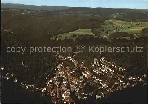 Triberg Schwarzwald Fliegeraufnahme Kat. Triberg im Schwarzwald