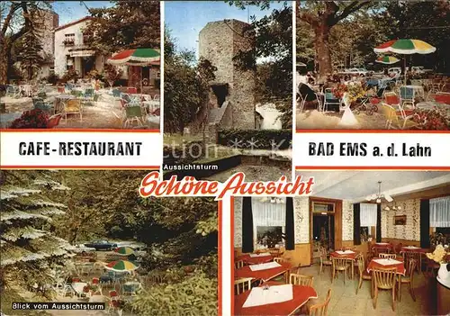 Bad Ems Cafe Restaurant Schoene Aussicht Aussichtsturm Kat. Bad Ems