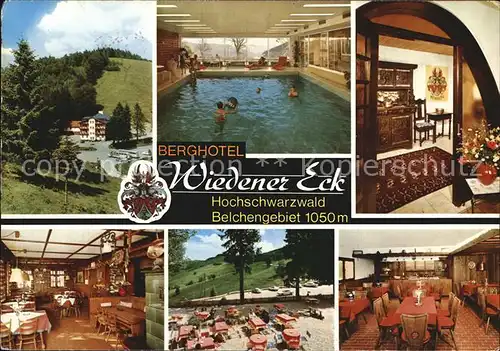 Wieden Schwarzwald Berghotel Wiederner Eck Kat. Wieden