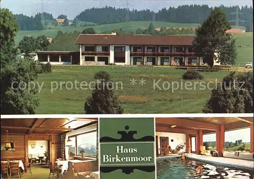 Scheidegg Allgaeu Haus Birkenmoor Hallenbad Kat. Scheidegg