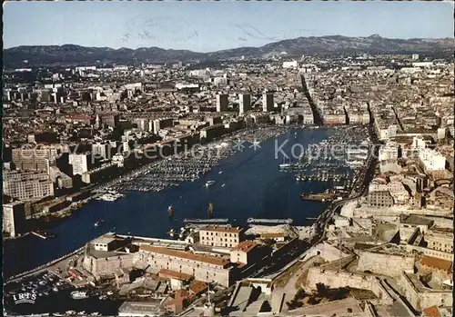 Marseille Vue aerienne du Vieux Port Kat. Marseille