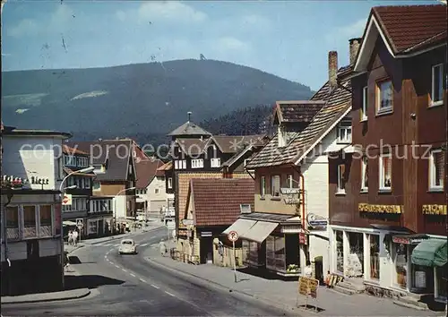 Braunlage Bahnhof Herzog W Str mit Wurmberg Kat. Braunlage Harz