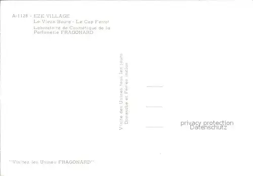 Eze Village Le Vieux Bourg Le Cap Ferrat Parfumerie Fragonard