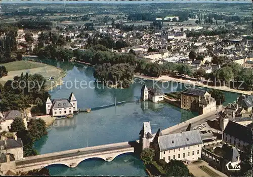 La Fleche Vue aerienne Le Pont sur le Loir Kat. La Fleche