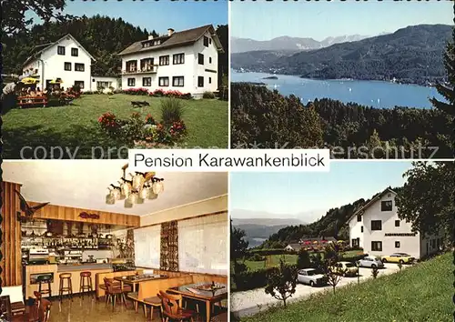 Poertschach Woerthersee Pension Karawankenblick Gastraum Parkplatz /  /