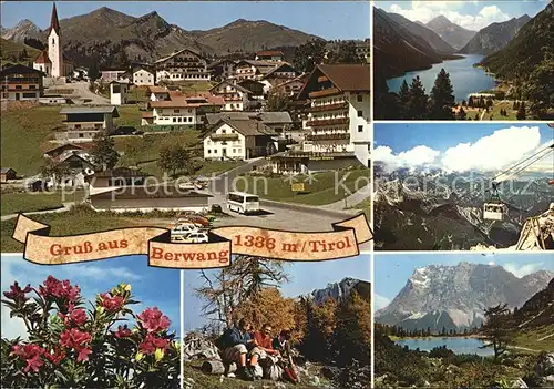 Berwang Tirol Teilansicht See Luftseilbahn Alpenflora Kat. Berwang