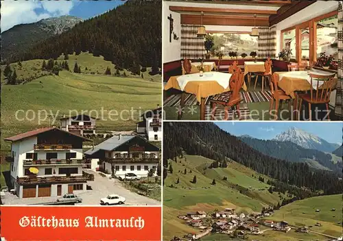 Berwang Tirol Gaestehaus Almrausch Gaststube Panorama Kat. Berwang
