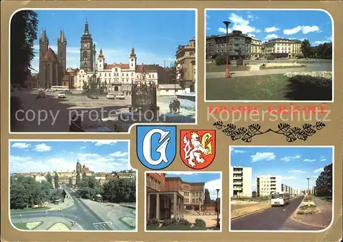 Hradec Kralove Barockschloss Rathaus Leninovo namesti Panorama Gamnasium Sidliste Malsovice Kat. Hradec Kralove Koeniggraetz