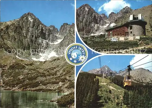 Vysoke Tatry Skalnate pleso Lomnicky stit Vidlovy hreben Kezmarsky stit Astronomicky ustav SAV Kabinkova Kat. Slowakische Republik