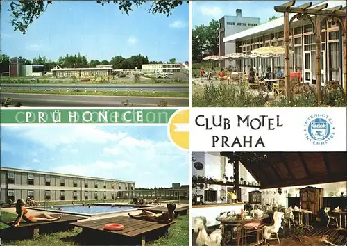 Pruhonice Club Motel Praha Terrasse Swimmingpool Gastraum Kat. Prag Prahy Prague
