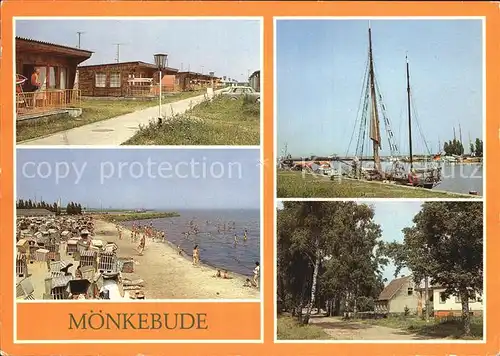 Moenkebude Bungalowsiedlung Strand Fischereihafen Dorfstrasse Kat. Moenkebude