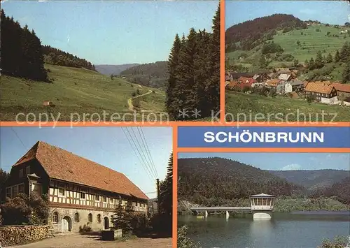 Schoenbrunn Hildburghausen Heidelbachtal Teilansicht Oberfoersterei Talsperre Schoenbrunn