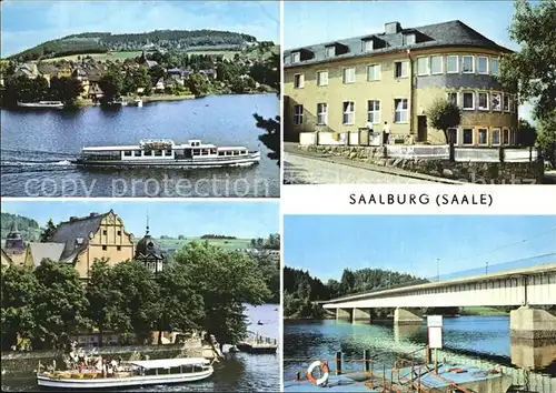 Saalburg Saale Saaletalsperre FDGB Erholungsheim Hermann Schlimme Dampferanlegestelle Neue Stauseebruecke Kat. Saalburg Ebersdorf