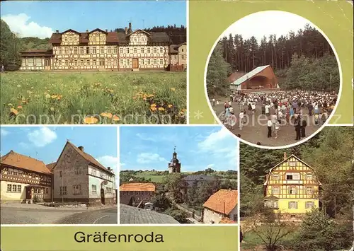 Graefenroda Gasthaus Zum Ried Alte Lache HOG Dt Hof und Rat der Gemeinde Teilansicht JH Olga Benario Kat. Graefenroda