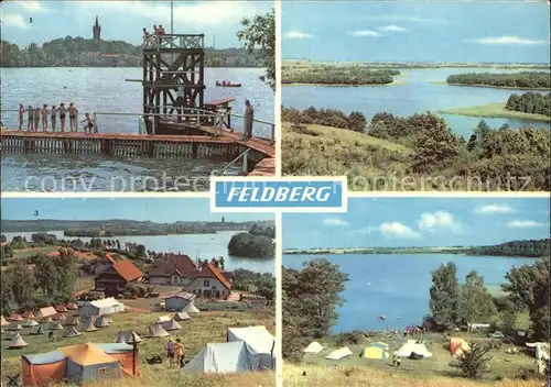 Feldberg Mecklenburg Badeanstalt Hauptmannsberg Huettenberg Zeltplatz Kat. Feldberger Seenlandschaft