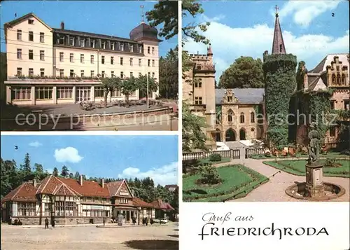 Friedrichroda FDGB Erholungsheim Hermann Danz Schloss und Bahnhof Reinhardsbrunn Kat. Friedrichroda