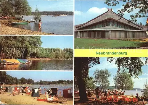 Neubrandenburg Tollensesee Bootshafen Freibad Stadthalle HOG Badehaus Kat. Neubrandenburg