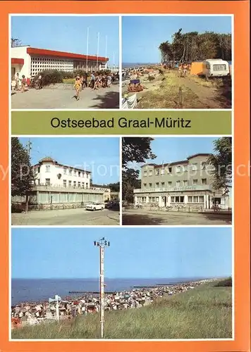 Graal Mueritz Ostseebad Broilergaststaette Camping Uhlenflucht Hotel Seestern Konsum Gaststaette Waldperle Strand Kat. Seeheilbad Graal Mueritz
