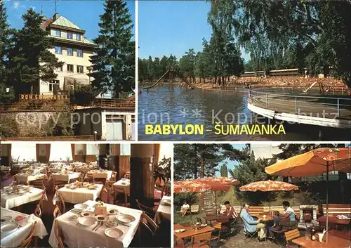 Babylon Babilon Zotavovna ROH Sumavanke Hotel Restaurant Badestrand Kat. Tschechische Republik