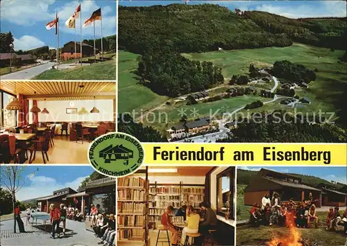 Kirchheim Hessen Feriendorf am Eisenberg Tischtennis Leseraum Lagerfeuer Kat. Kirchheim