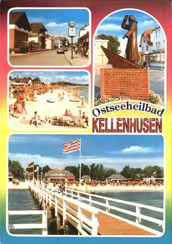 Kellenhusen Ostseebad Strassenpartie Denkmal Strand Seebruecke Kat. Kellenhusen (Ostsee)