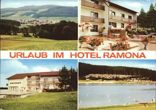 Geigant Panorama Hotel Pension Ramona Campingplatz Badestrand See Kat. Waldmuenchen