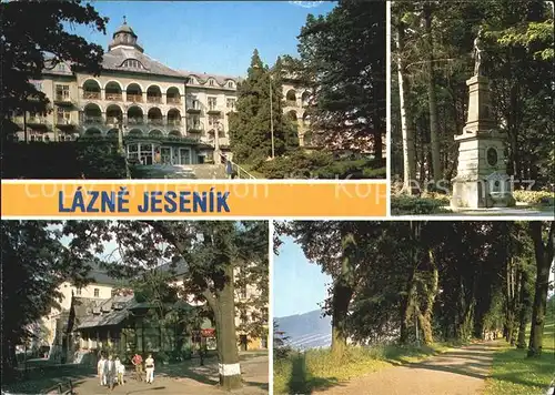 Lazne Jesenik Sanatorium Pomnik Hygie od Myslbeka Hrad Promenada Kat. Bad Graefenberg