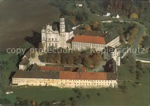 Neresheim Abtei Kirche Kloster Fliegeraufnahme Kat. Neresheim