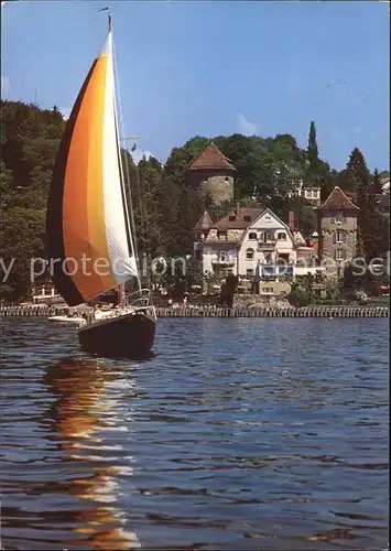 ueberlingen Bodensee Kneippkrankenhaus Seeburg Segelboot Kat. ueberlingen