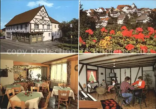 Aichhalden Schramberg Gasthof Pension Adler Ortsansicht Blumen Kat. Aichhalden