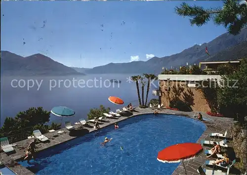 Ascona TI Hotel Casa Berno Swimming Pool Lago Maggiore Alpen Kat. Ascona