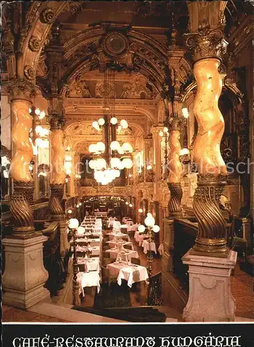 Budapest Cafe Restaurant Hungaria Kat. Budapest