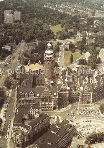 Leipzig Neues Rathaus Messestadt Luftbildserie der Interflug Kat. Leipzig