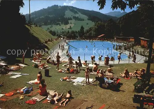 Saanen Schwimmbad Freibad Berner Oberland Kat. Saanen