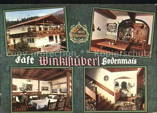Bodenmais Cafe Winklstueberl Weinstube Bayerischer Wald Kat. Bodenmais