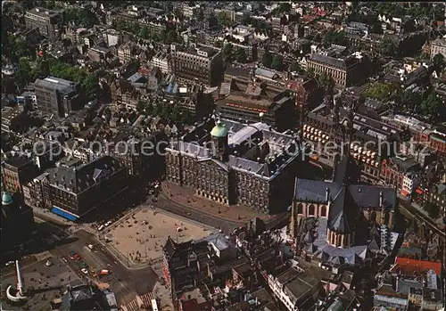 Amsterdam Niederlande Panorama met Koninklijk Paleis en Nieuwe Kerk Palast Kirche Fliegeraufnahme Kat. Amsterdam