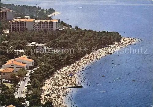 Baska Otok Krk Hotel Horizont Strand Fliegeraufnahme / Kroatien /Hrvatska