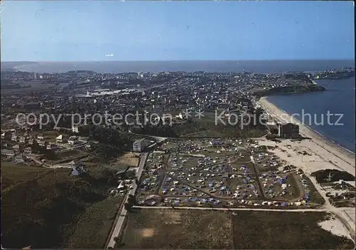 Donville les Bains Camping et la Plage vue aerienne Kat. Donville les Bains