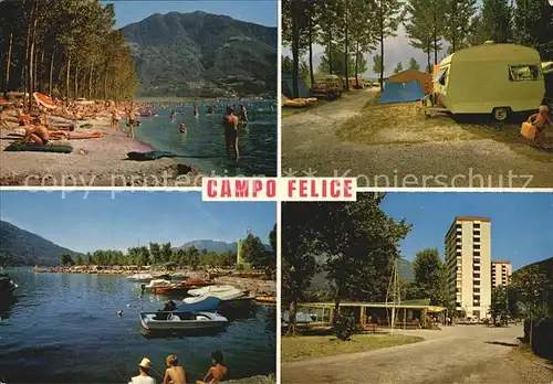 Tenero Campo Felice Lago Maggiore Strand Campingplatz Kat. Tenero
