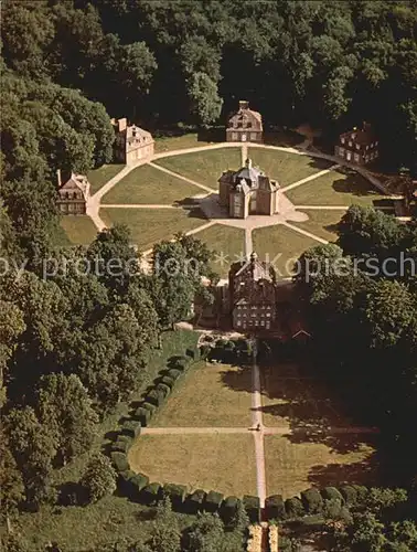 Soegel Jagdschloss Clemenswerth Schlossplatz Klostergarten Fliegeraufnahme Kat. Soegel